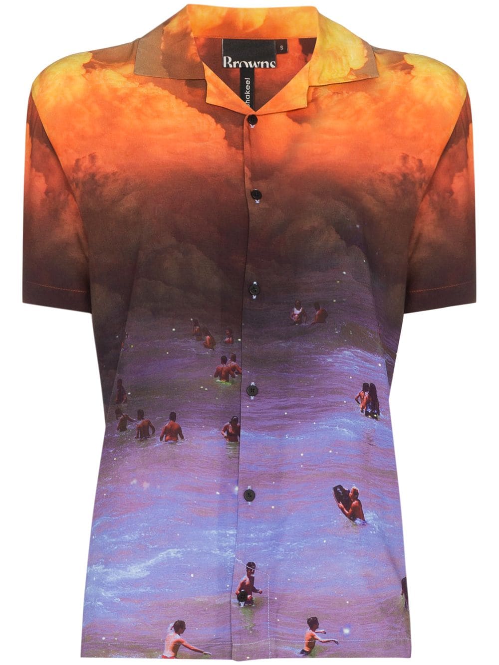 фото Browns x sara shakeel рубашка с принтом