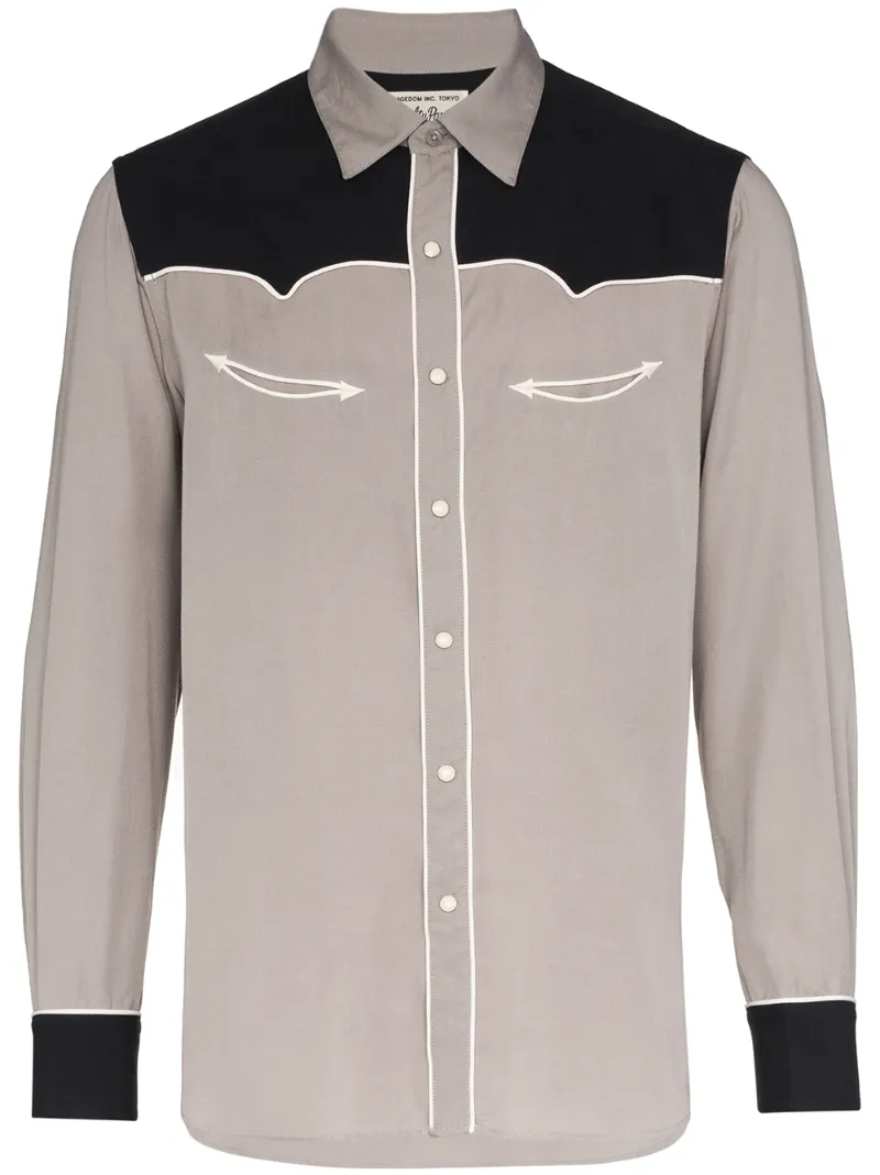 WACKO MARIA TWO-TONE WESTERN-STYLE SHIRT