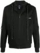 Image 1 of Cavalli Class logo patch zip-up hoodie