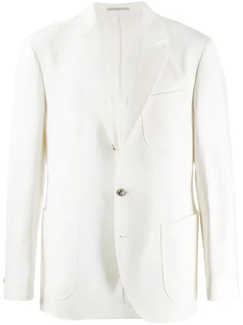 Brunello Cucinelli single-breasted linen blazer