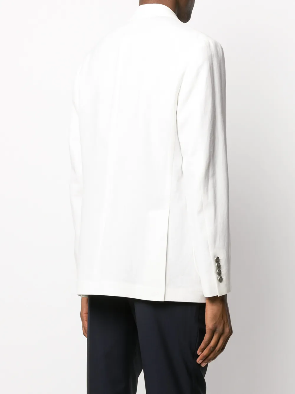 Brunello Cucinelli Blazer met enkele rij knopen Wit
