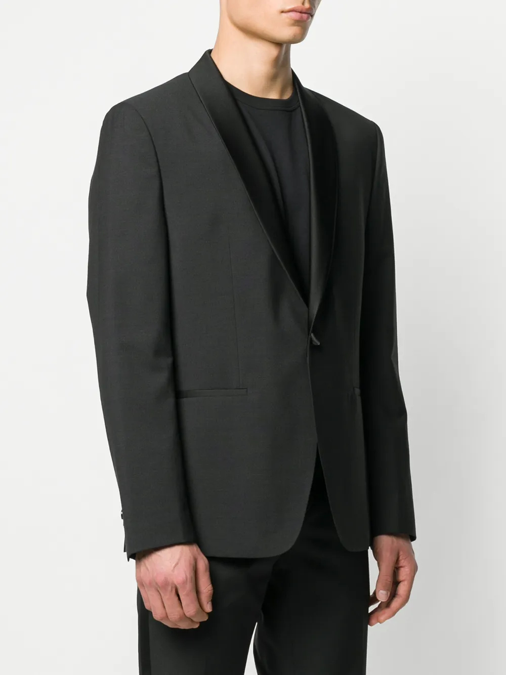  Calvin Klein Jeans Sakko Mit Satinbesatz   Schwarz 
