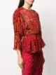 Preen By Thornton Bregazzi بلوزة بطبعة جلد الثعبان