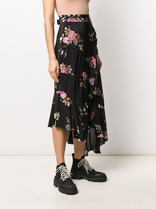 Kalifa floral print skirt展示图