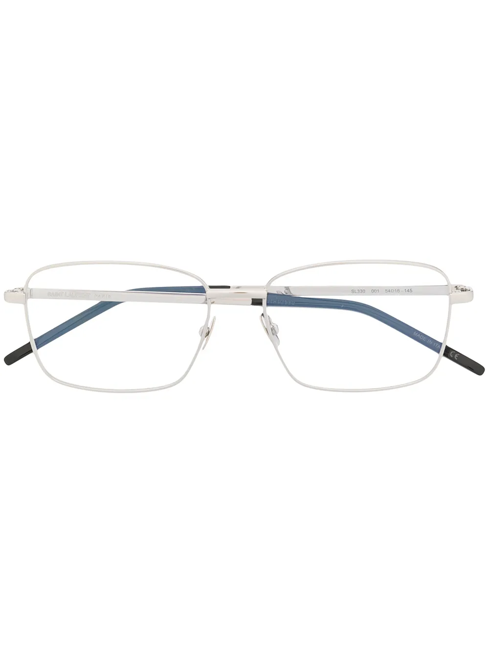 Saint Laurent Eyewear square frame glasses | Silver | Image 1