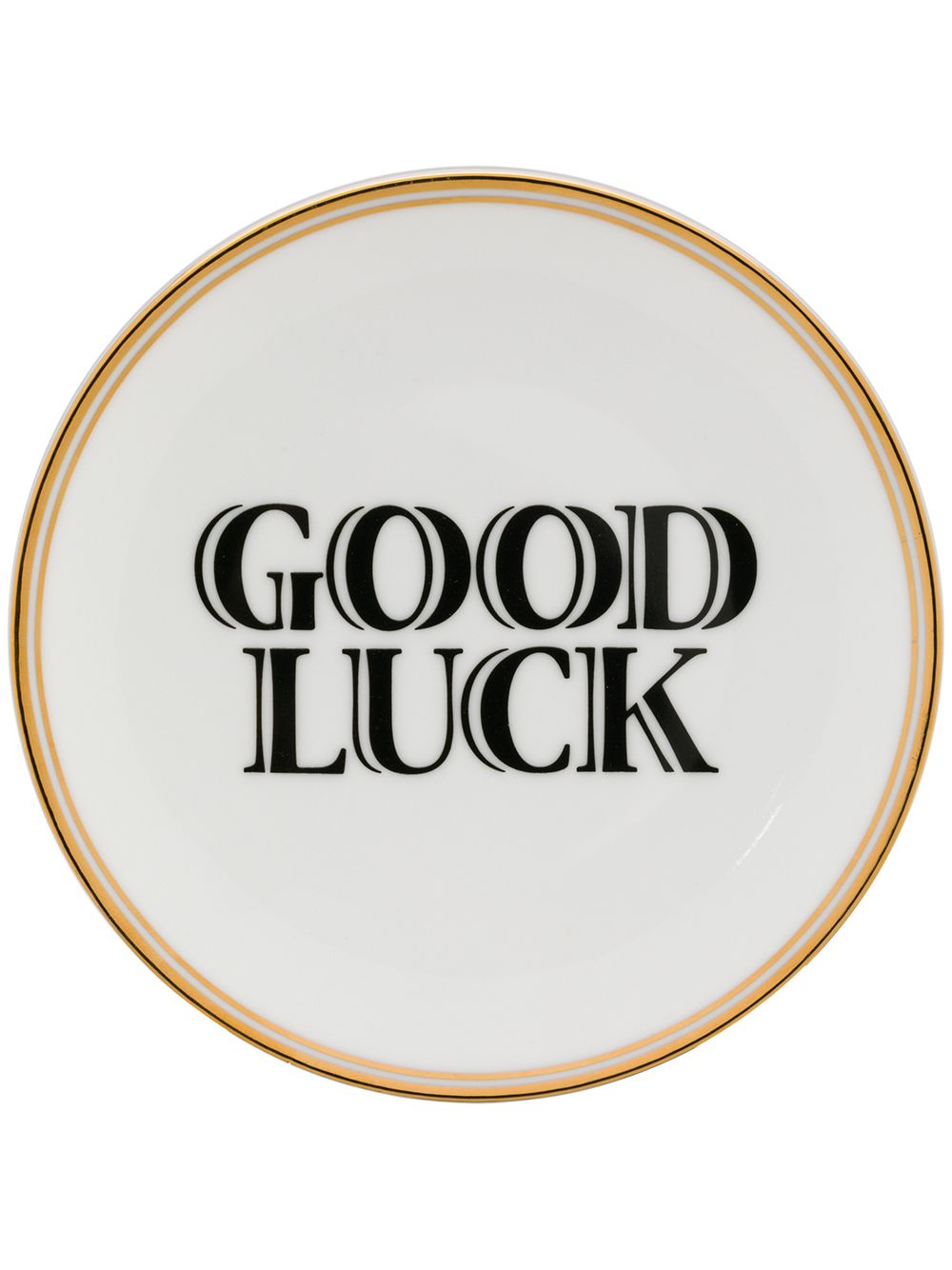 Bitossi Home assiette Good Luck - Blanc