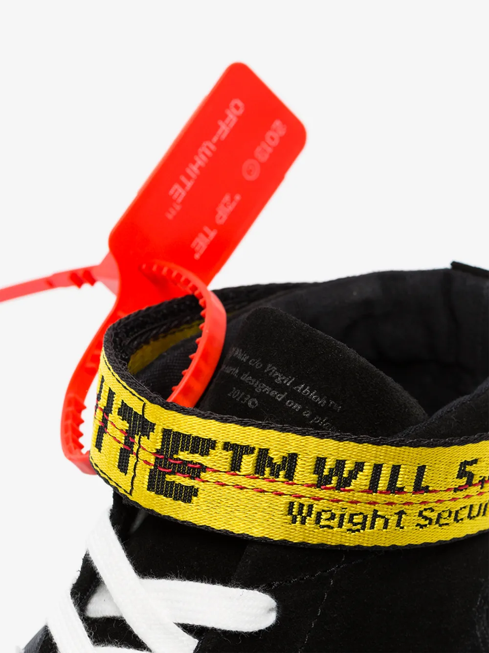OFF-WHITE OFF-WHITE BLACK VULCANIZED HIGH TOP SKATER SNEAKERS,OMIA116R20780055106014741219