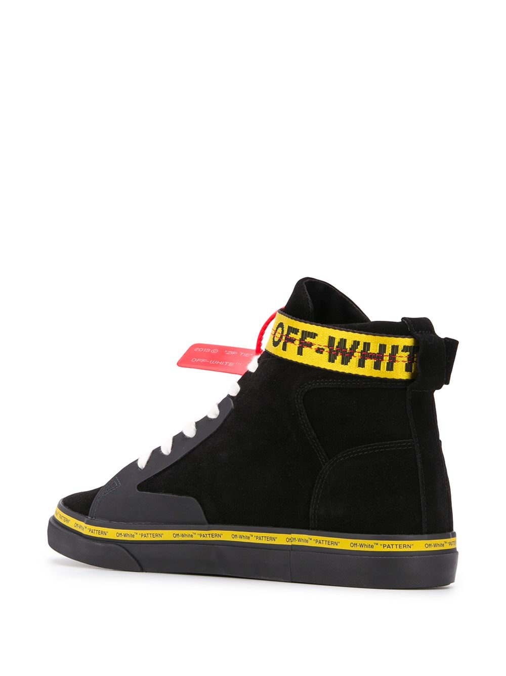 black and yellow off white shoes