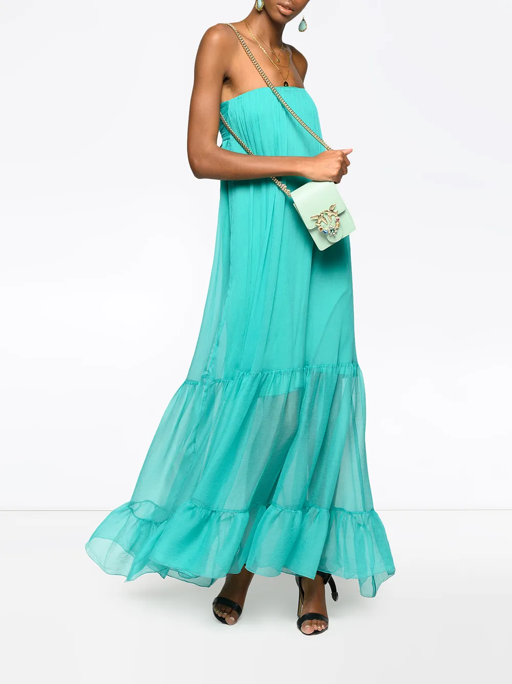 Image 2 of Pinko strapless evening dress