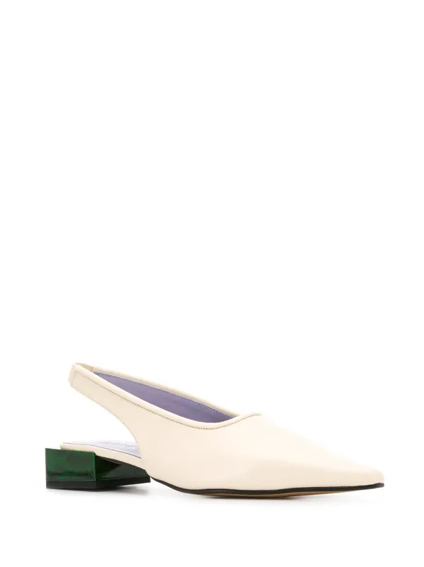 ganni suede slingback pumps