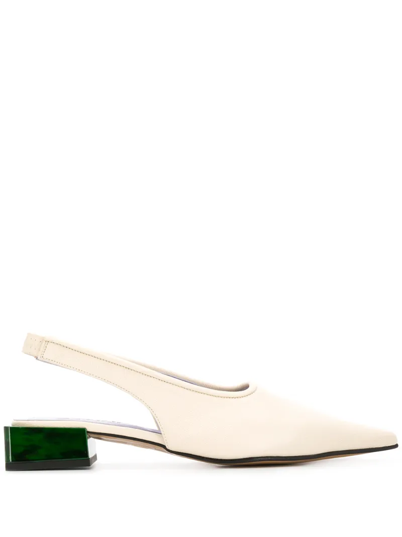 low heel slingback pumps