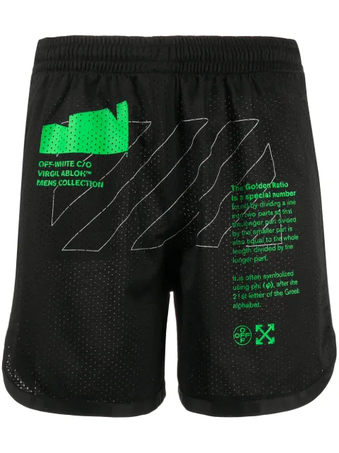Off-White graphic print shorts