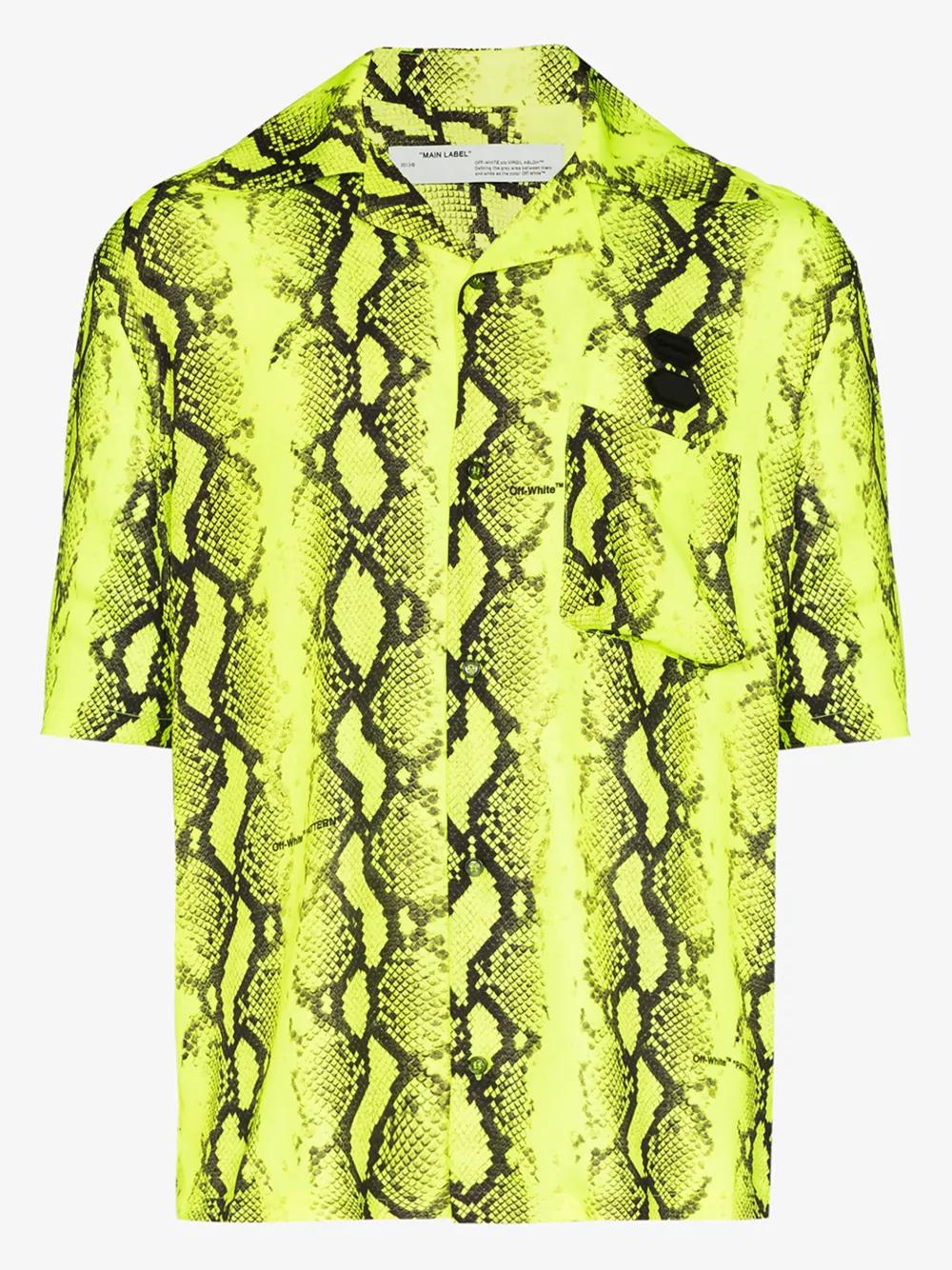 OFF-WHITE OFF-WHITE SNAKE PRINT BOWLING SHIRT,OMGA103R20G72001620014743021