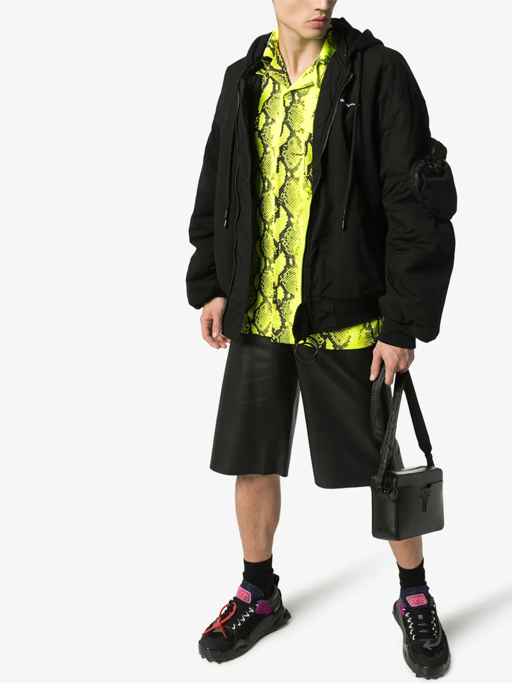 OFF-WHITE OFF-WHITE SNAKE PRINT BOWLING SHIRT,OMGA103R20G72001620014743021