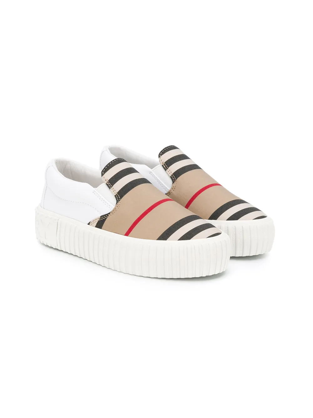 white slip on trainers