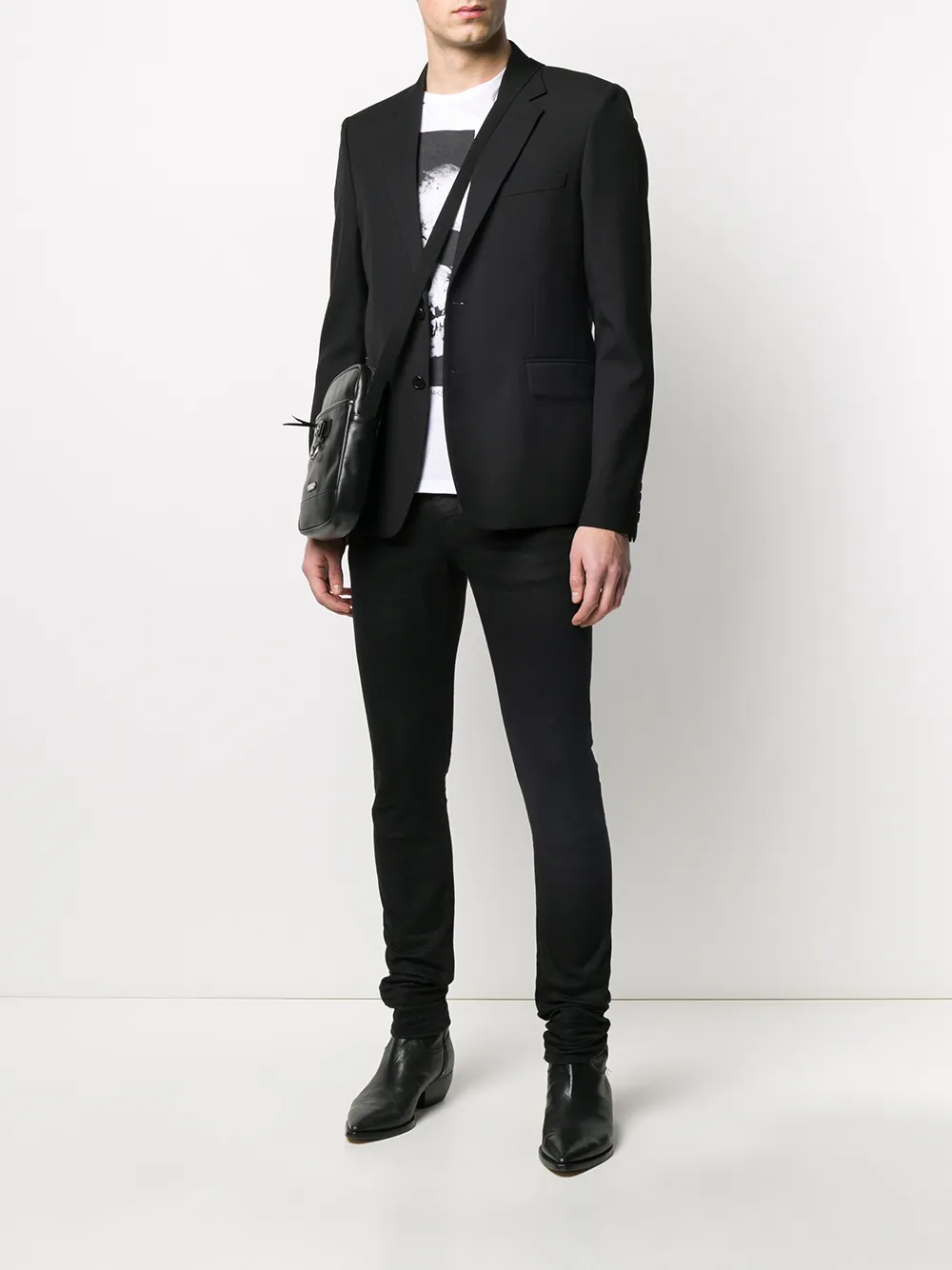 Shop Saint Laurent Single-breasted Blazer In Black