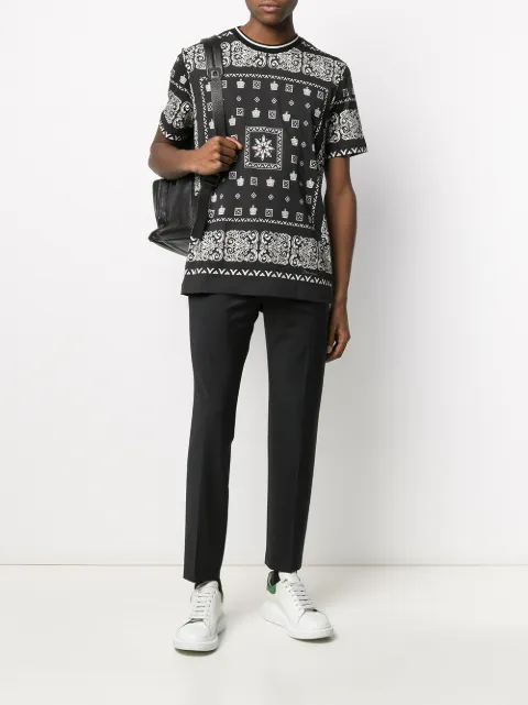 Gabbana Bandana print crowns T-shirt 