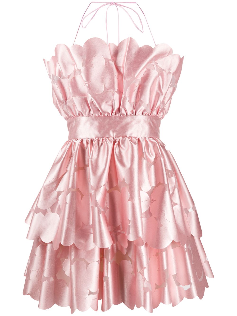 фото Pinko расклешенное атласное платье
