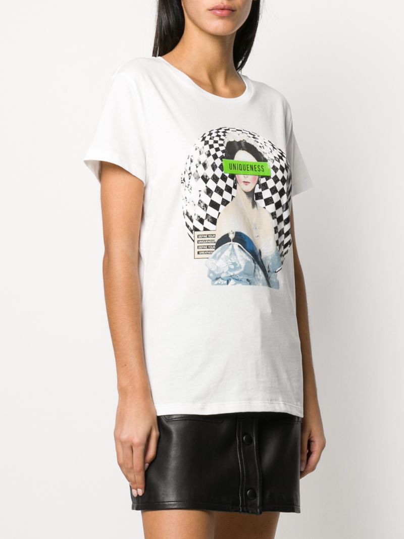 Shop Pinko Uniqueness Print T-shirt In White