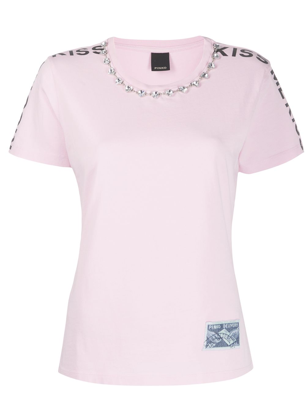 PINKO GRAPHIC-PRINT EMBELLISHED T-SHIRT