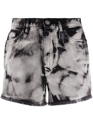 bleached black shorts
