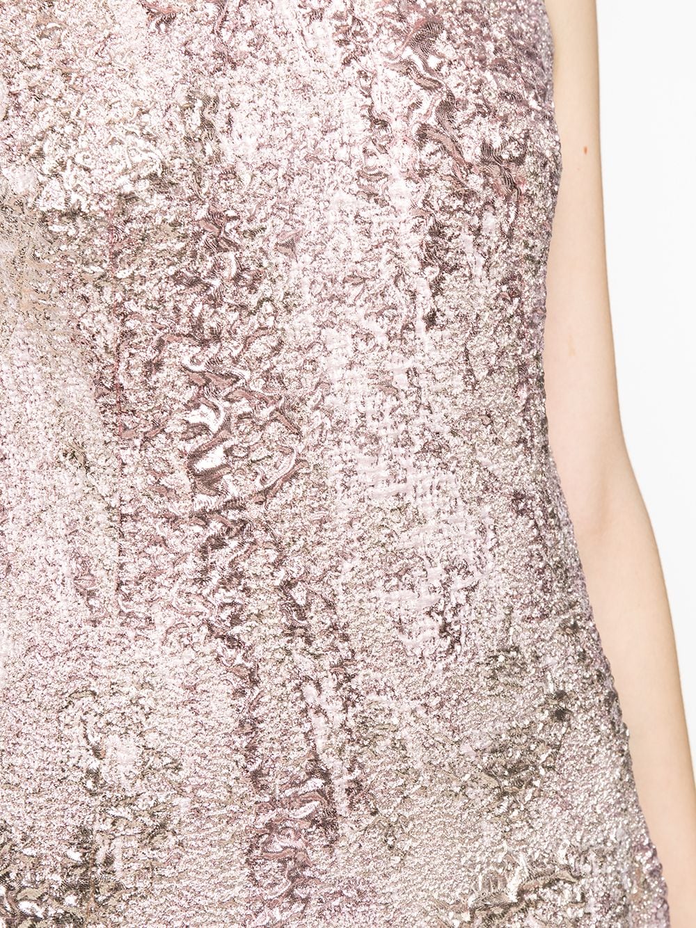 Shop Dolce & Gabbana Jacquard-effect Short Dress In Pink
