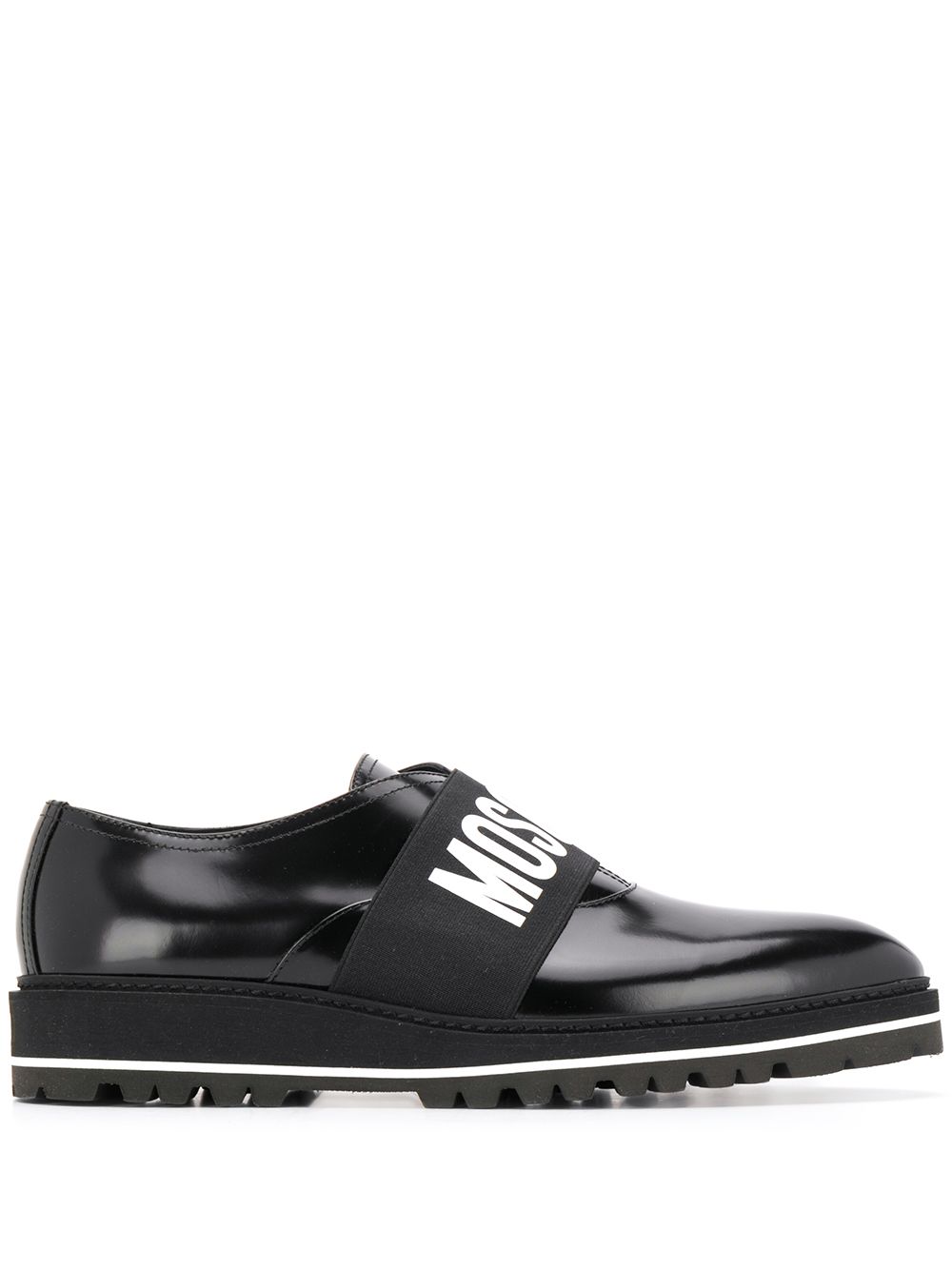 фото Moschino logo tape Derby shoes