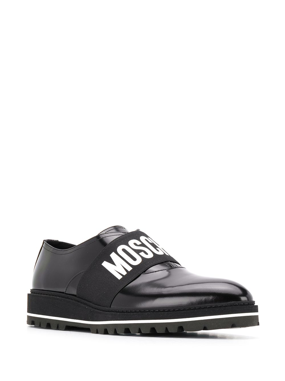 фото Moschino logo tape Derby shoes