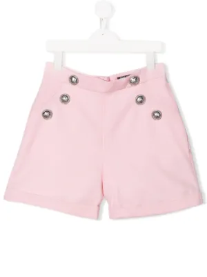 Balmain Kids شورت بأزرار بخصر عالي