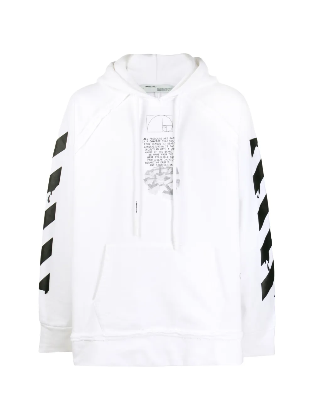 OFF-WHITE DRIPPING ARROWS PRINT HOODIE,OMBB057R20E30005011014744161
