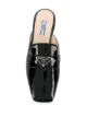 Prada logo plaque 25mm patent slippers