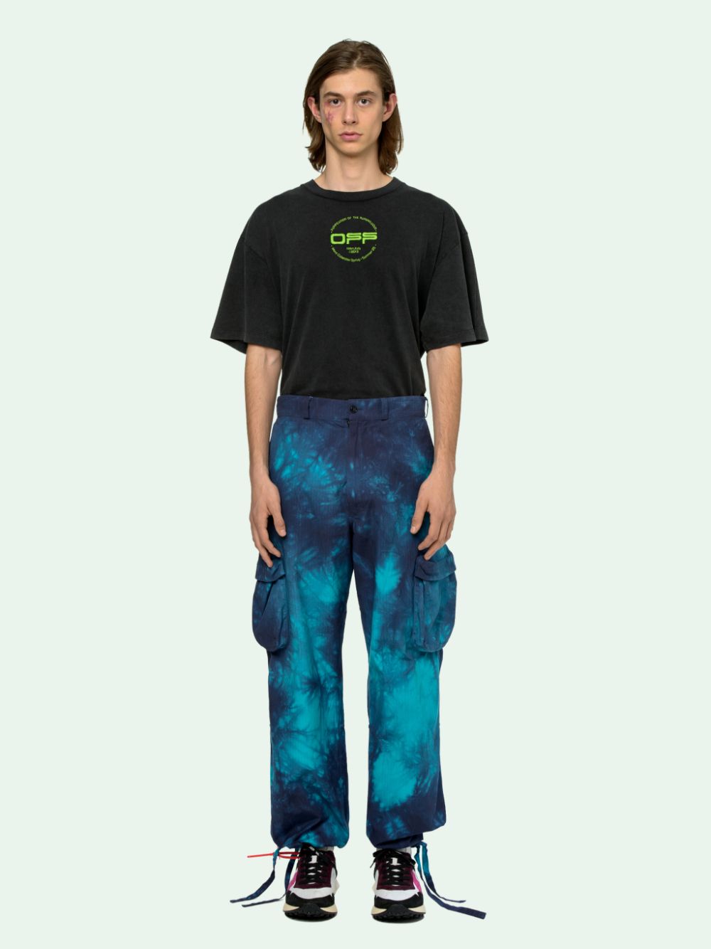 off white ripstop cargo pants