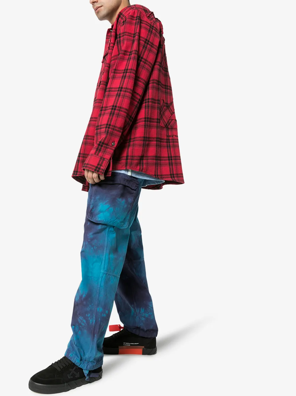 OFF-WHITE OFF-WHITE TIE-DYED CARGO TROUSERS,OMCF012R20A66001390014744285
