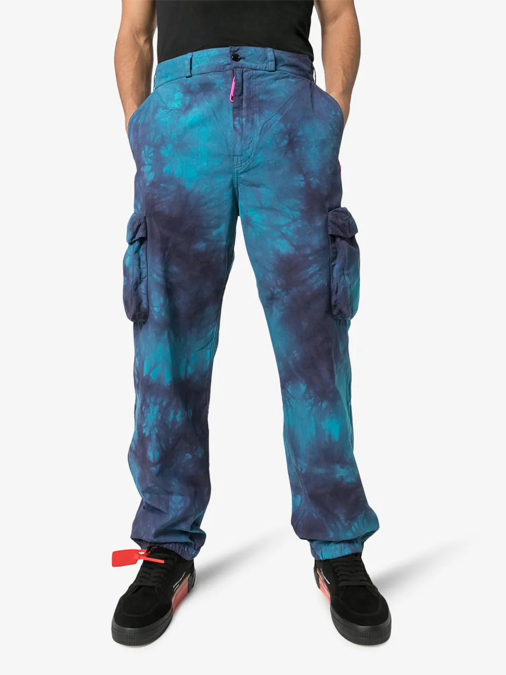 OFF-WHITE OFF-WHITE TIE-DYED CARGO TROUSERS,OMCF012R20A66001390014744285