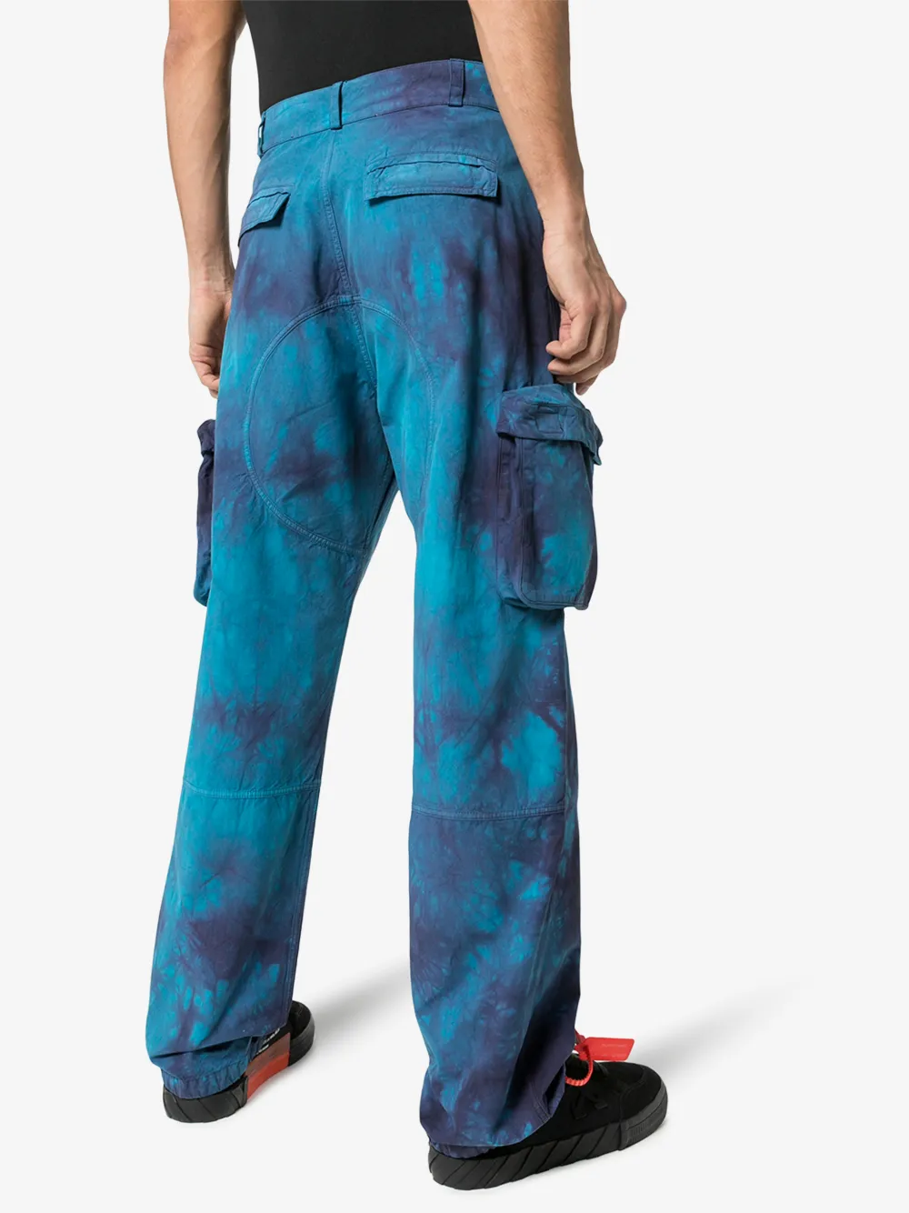 OFF-WHITE OFF-WHITE TIE-DYED CARGO TROUSERS,OMCF012R20A66001390014744285