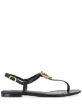 Dolce & Gabbana Devotion leather thong sandals - Black