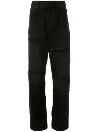 Off-White Ripped Arrows-logo Jeans - Farfetch