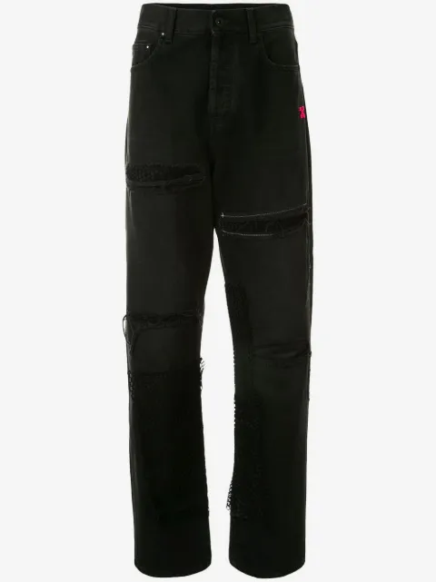 Off-White ripped Arrows-logo jeans