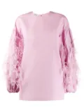 Valentino Garavani feathered sleeve top - Pink