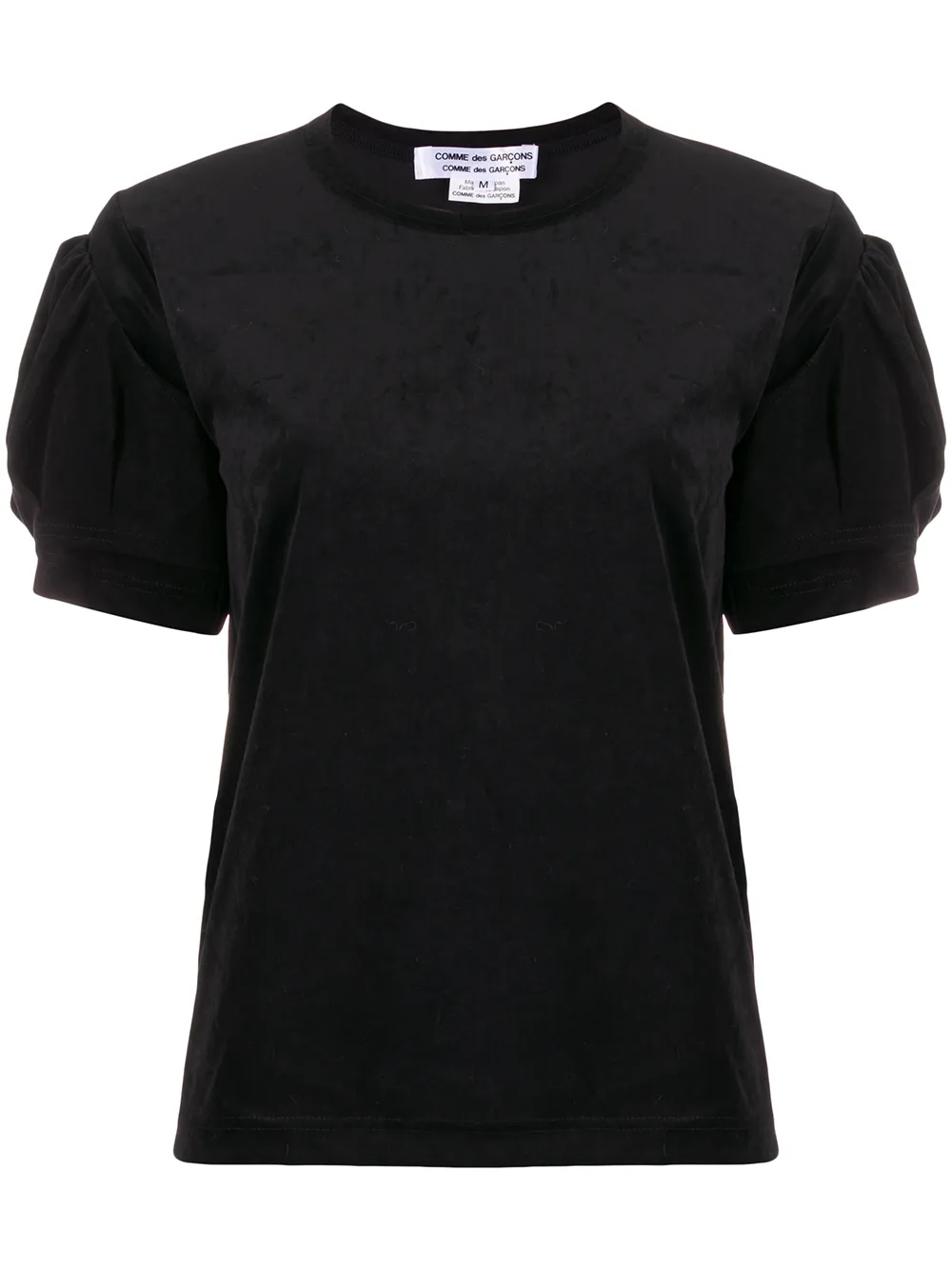 Comme Des Garçons Comme Des Garçons textured puff sleeve T-shirt | Black | Image 1