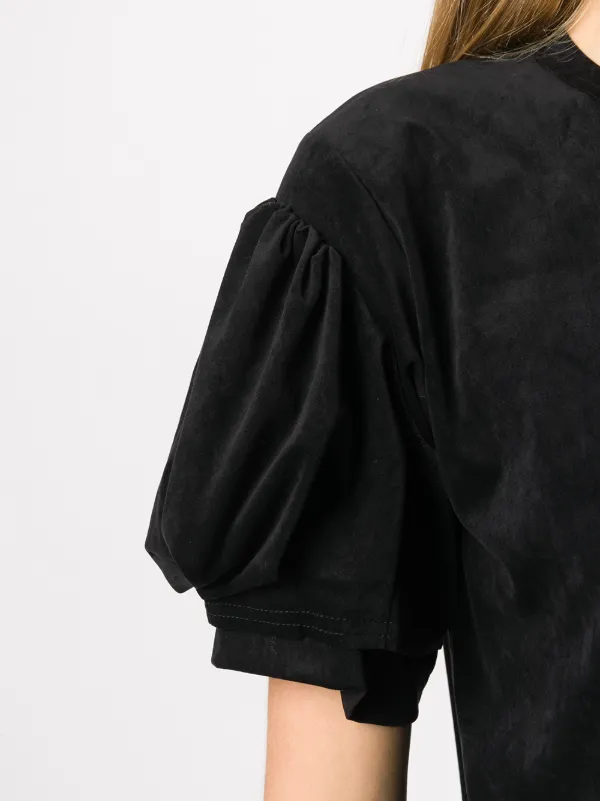 【COMME des GARÇONS】Lace puff sleeve top Comme Des Garçons Comme Des Garçons Textured Puff Sleeve T-shirt