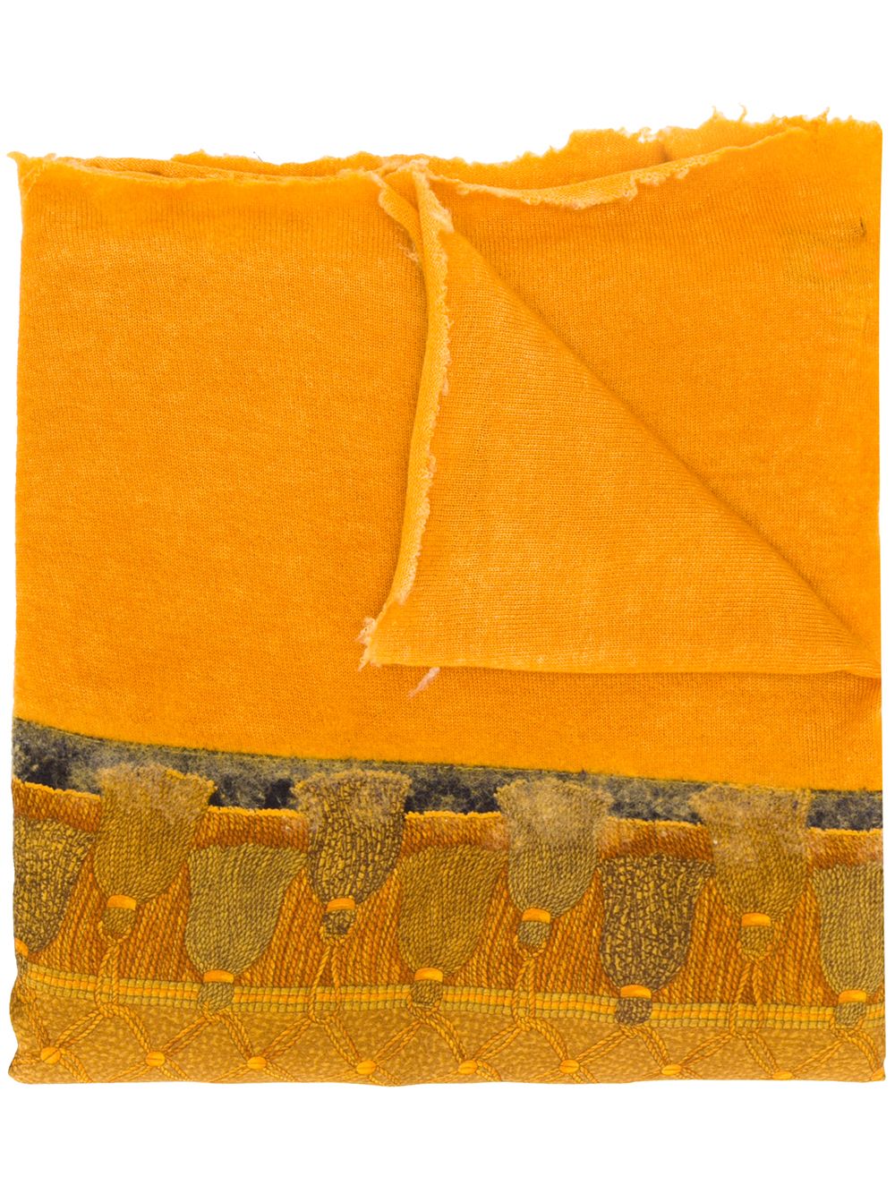 

Avant Toi embroidered draped scarf - Yellow