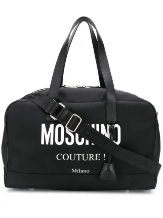 Moschino ロゴプリント ボストンバッグ | ブラック | FARFETCH JP
