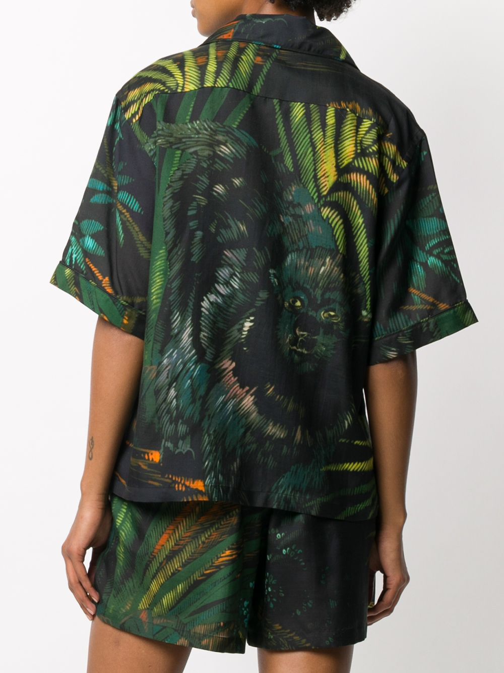 фото Alanui monkey jungle print shirt