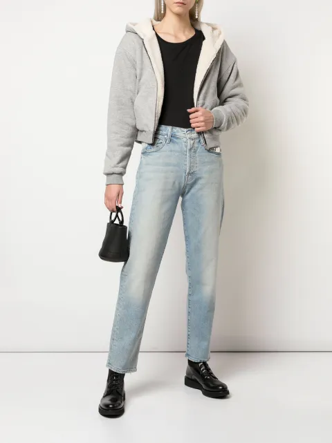 Shop Blue Mother The Huffy Flood Straight Leg Jeans With Express Delivery Farfetch