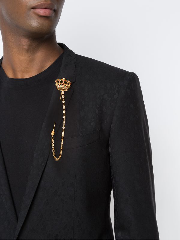 Dolce \u0026 Gabbana crown pin brooch 
