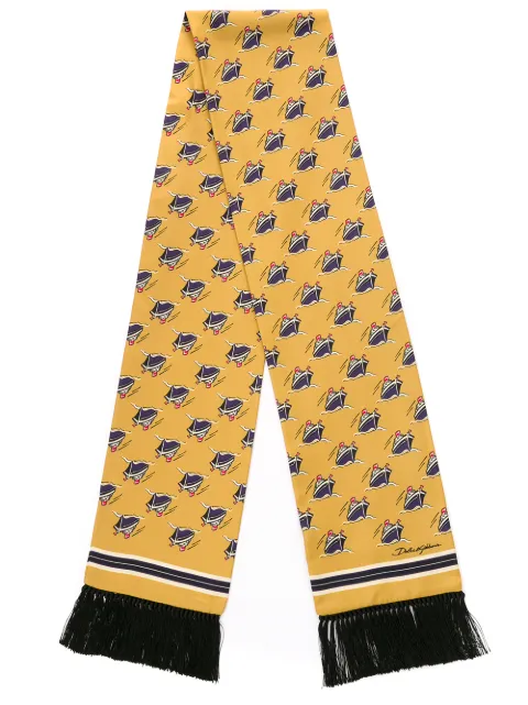 Dolce & Gabbana Echarpe de seda com estampa