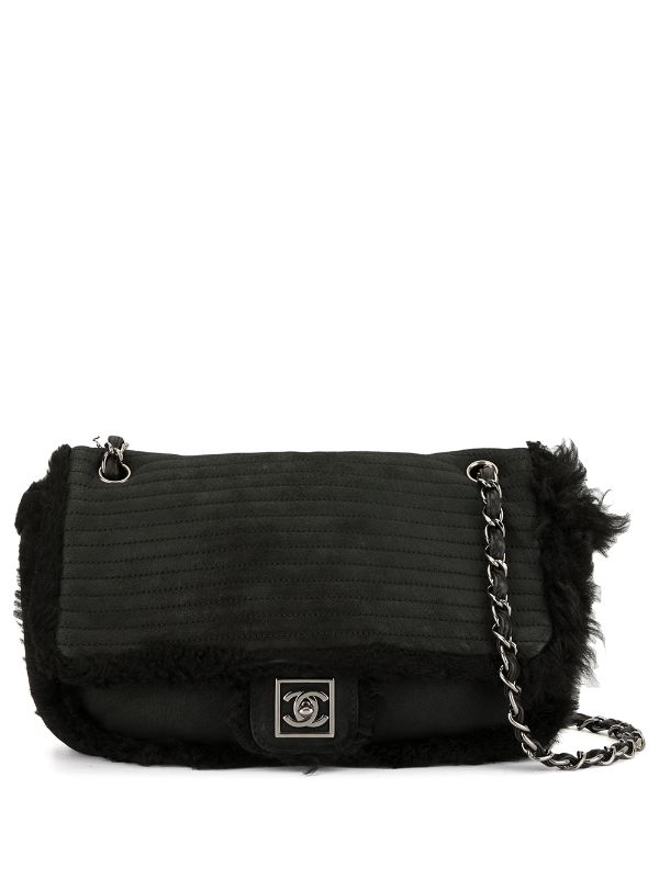 chanel faux fur bag