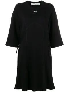 black dress over white t shirt