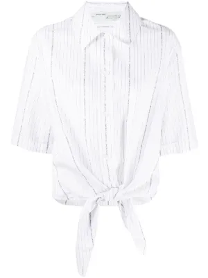 Off White Camicia Con Nodo In Vita Farfetch